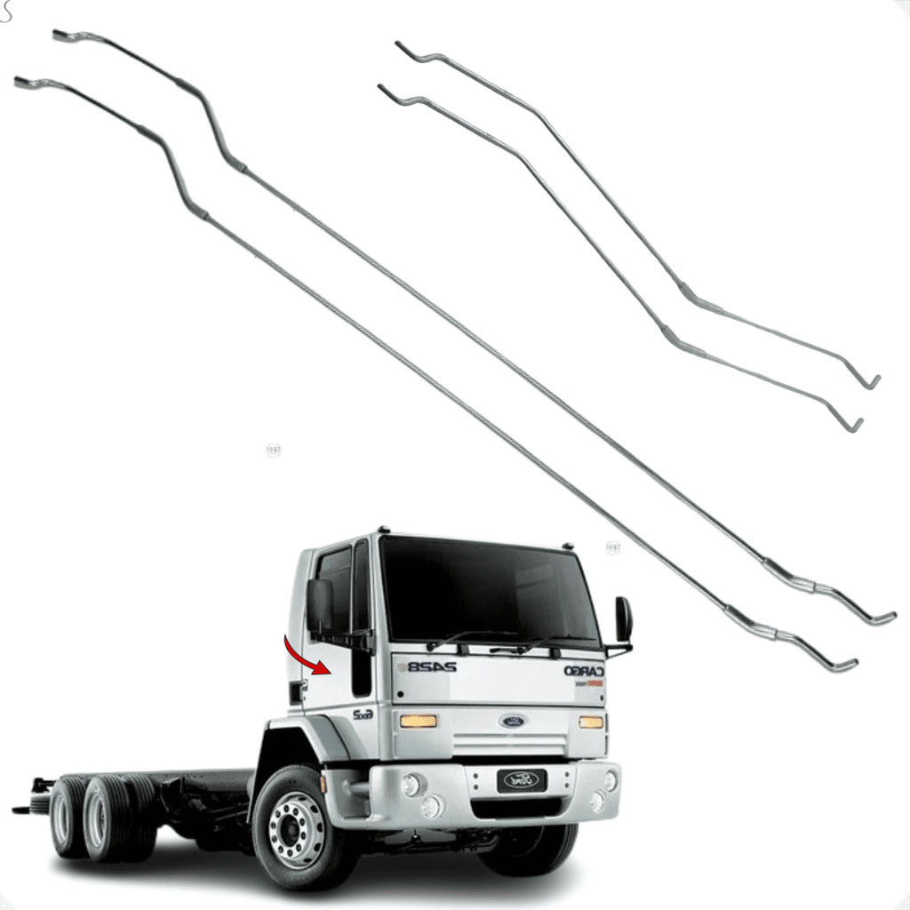 Kit Par Tirante Haste Maior E Menor Da Fechadura Caminhão Ford Cargo
