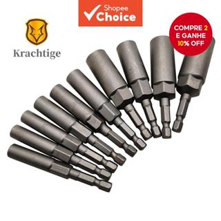 Krachtige 10 Peças 80mm Chave de Fenda Magnética de Energia Elétrica 1/4" Haste Sextavada Soquete Bit CRV 5,5-14mm em Oferta na Shopee