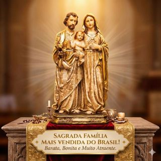 Sagrada Família Imagem Gesso com Resina 20cm Premium em Oferta na Shopee