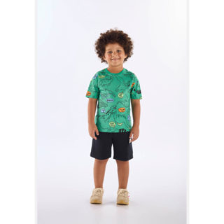 Conjunto Camiseta Dinos Bermuda Up Baby em Oferta na Shopee