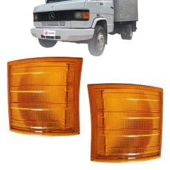 Lanterna Dianteira Pisca Seta Mb Caminhão Mercedes 708 709 710 912 Lado Direito ou Esquerdo Amarelo