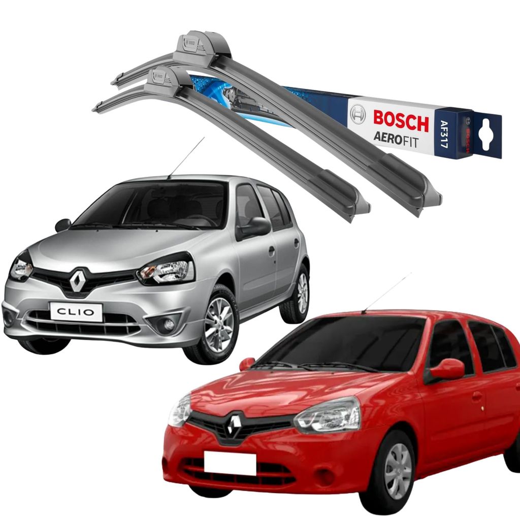 JOGO PALHETAS DIANTEIRA  BOSCH ORIGINAL LIMPADORES CHUVA PARA-BRISA RENAULT CLIO / CLIO SEDAN em Oferta na Shopee