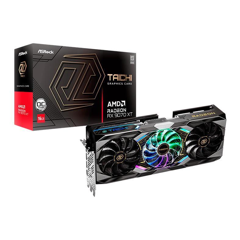 Placa de Video AsRock Radeon RX 9070 XT Taichi OC, 16GB, GDDR6, 256-bit, 90-GA5H