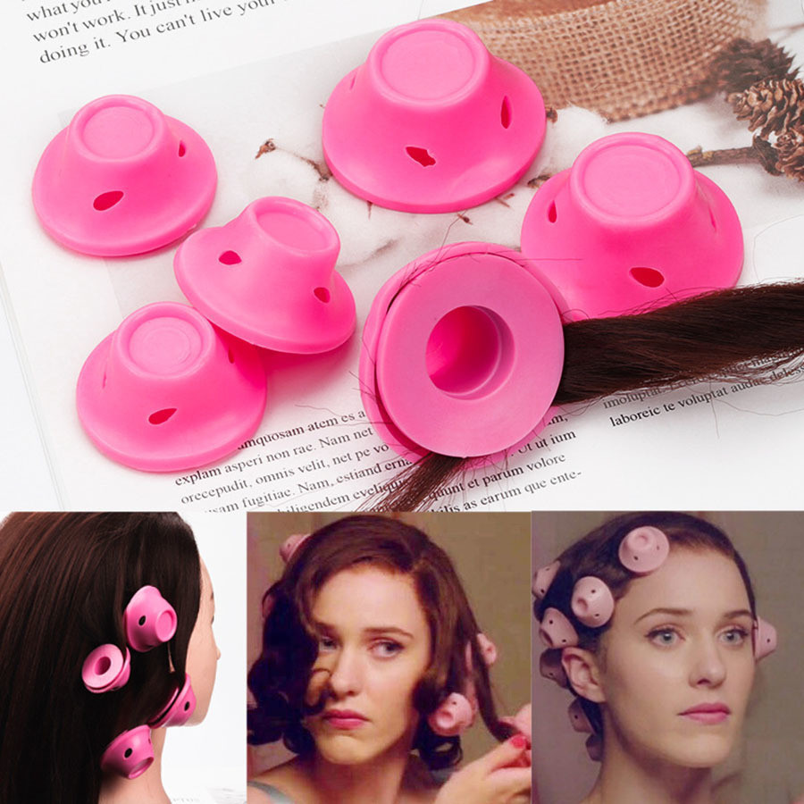 Kit 10 Unidades Rolo Modelador De Cabelo De Silicone Cachos Perfeitos 
