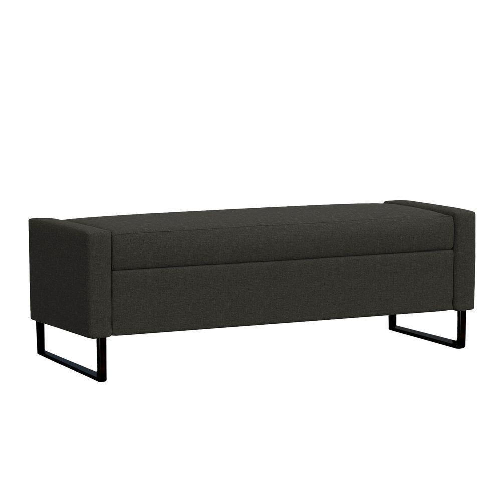 Recamier Bau Paris Base De Metal 1,40m Suede Preto - Inova Decorações