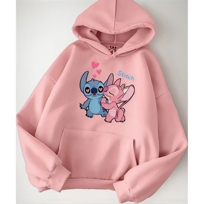 Moletom Feminino Lilo Stich Blusa De Frio Adulto Estampado Frio Casaco