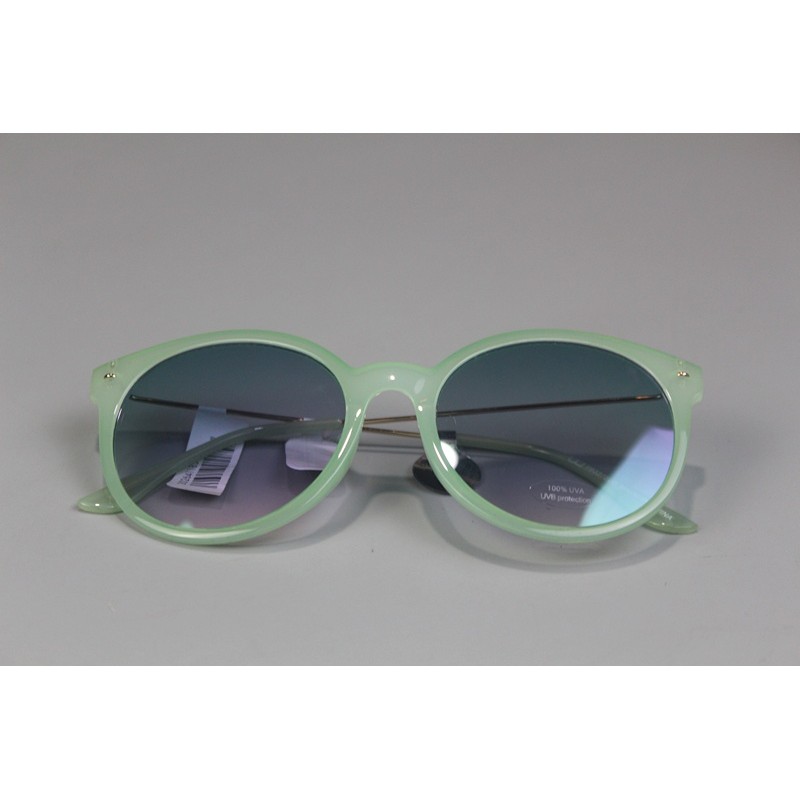 Americano único Cross-Border feminino Retro grande quadro redondo óculos de sol óculos de sol hortelã verde revestimento