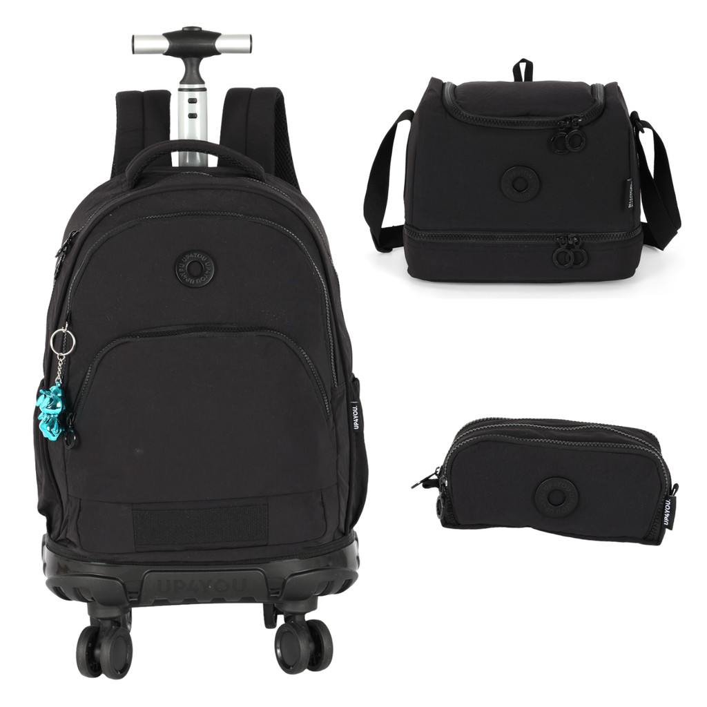 Kit Mochila com Rodinhas Juvenil Crinkle Original Up4you