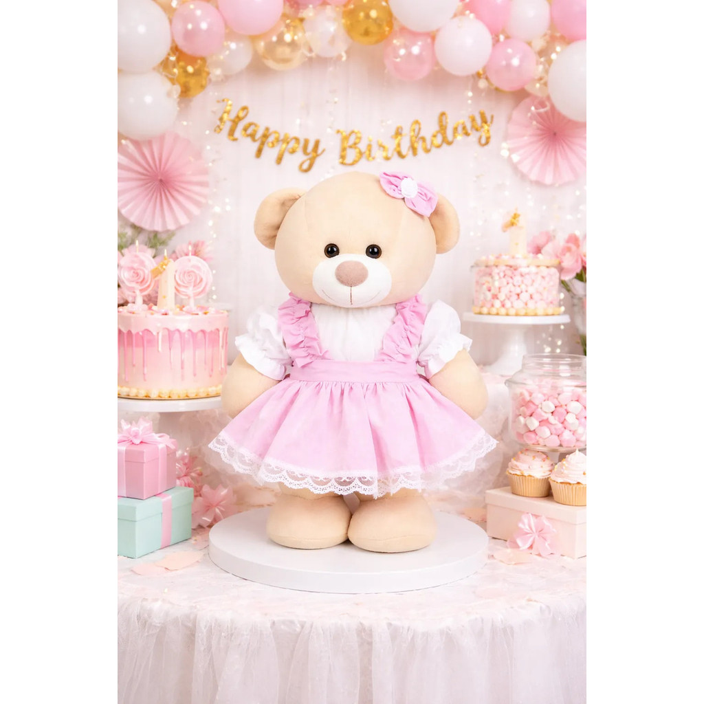 Urso Gigante Amore 60 Cm Camponesa Para Decoração 1 Peça