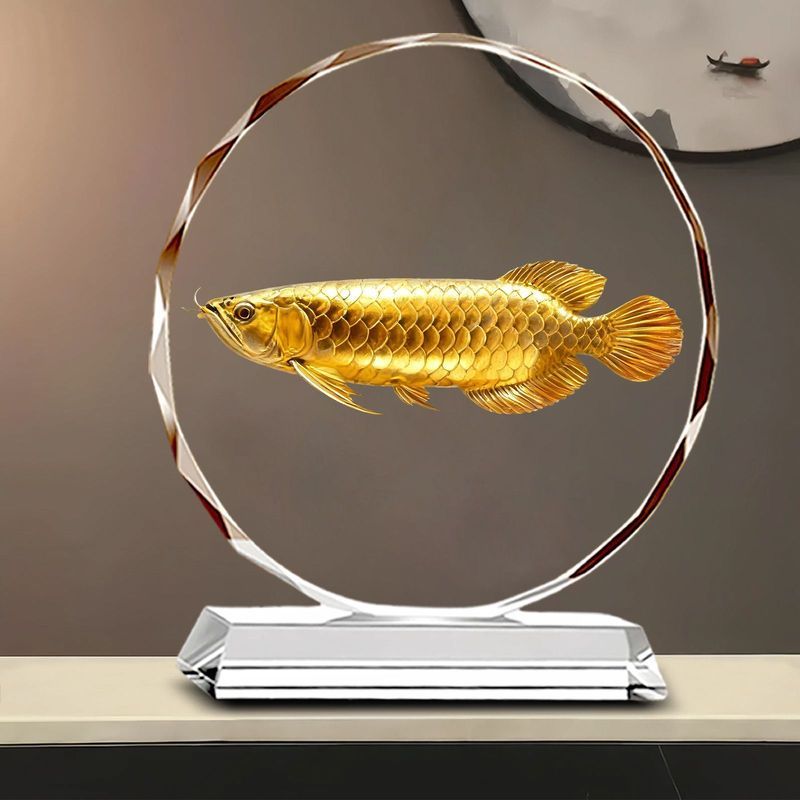 Sorte dourado aruanã cristal pêndulo High-End criativo Desktop decoração para casa boa abertura econômica presente de in