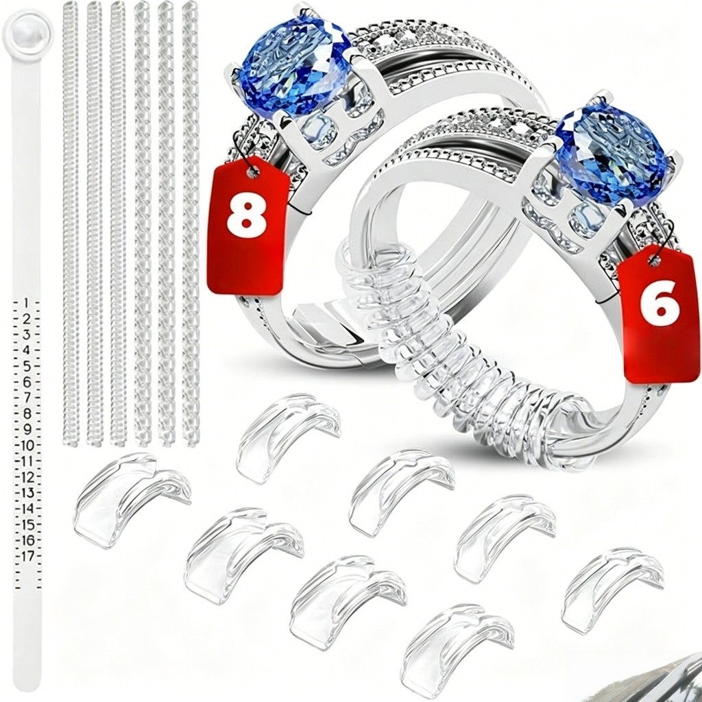 Ajustador de Anel de Silicone para Anéis de Casamento Soltos