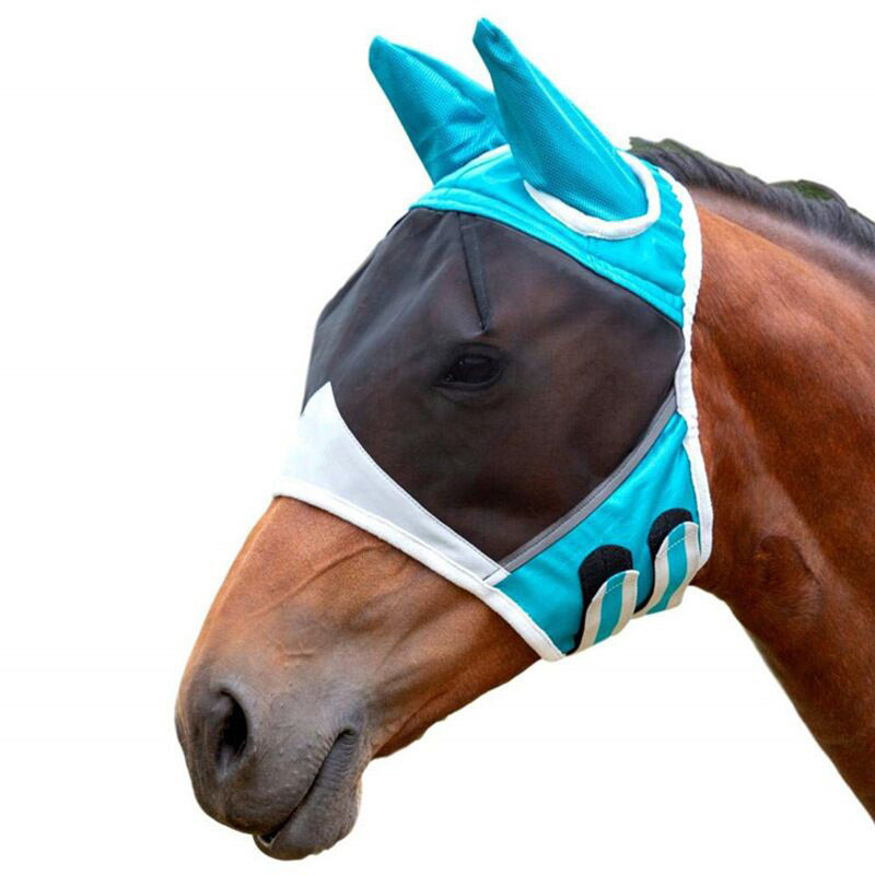 Máscara de cavalo respirável anti-Mosquito anti-insetos máscara anti-mosca suprimentos equestres