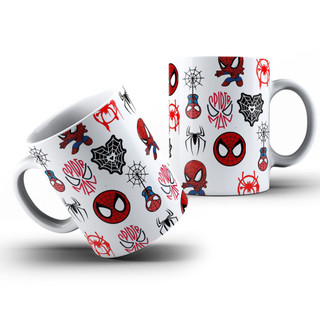 Caneca Homem Aranha Spider Porcelana Presente Decoração Marvel Personalizada