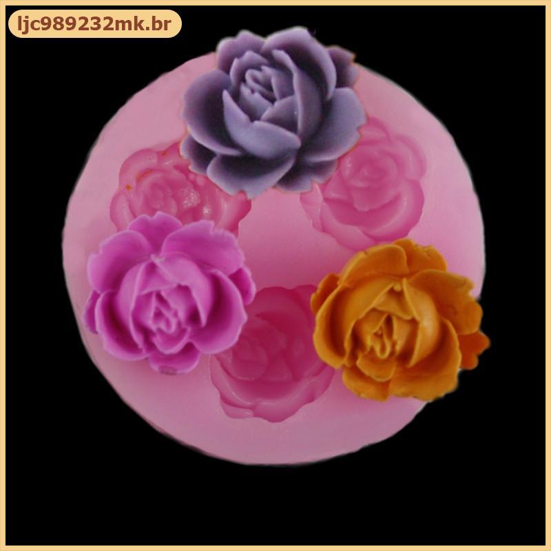 [MYBR] Molde De silicone Para fondant Com Flor De Rosa 3d , Decoração De Bolo , chocolate , Açúcar , Artesanato , Cozime