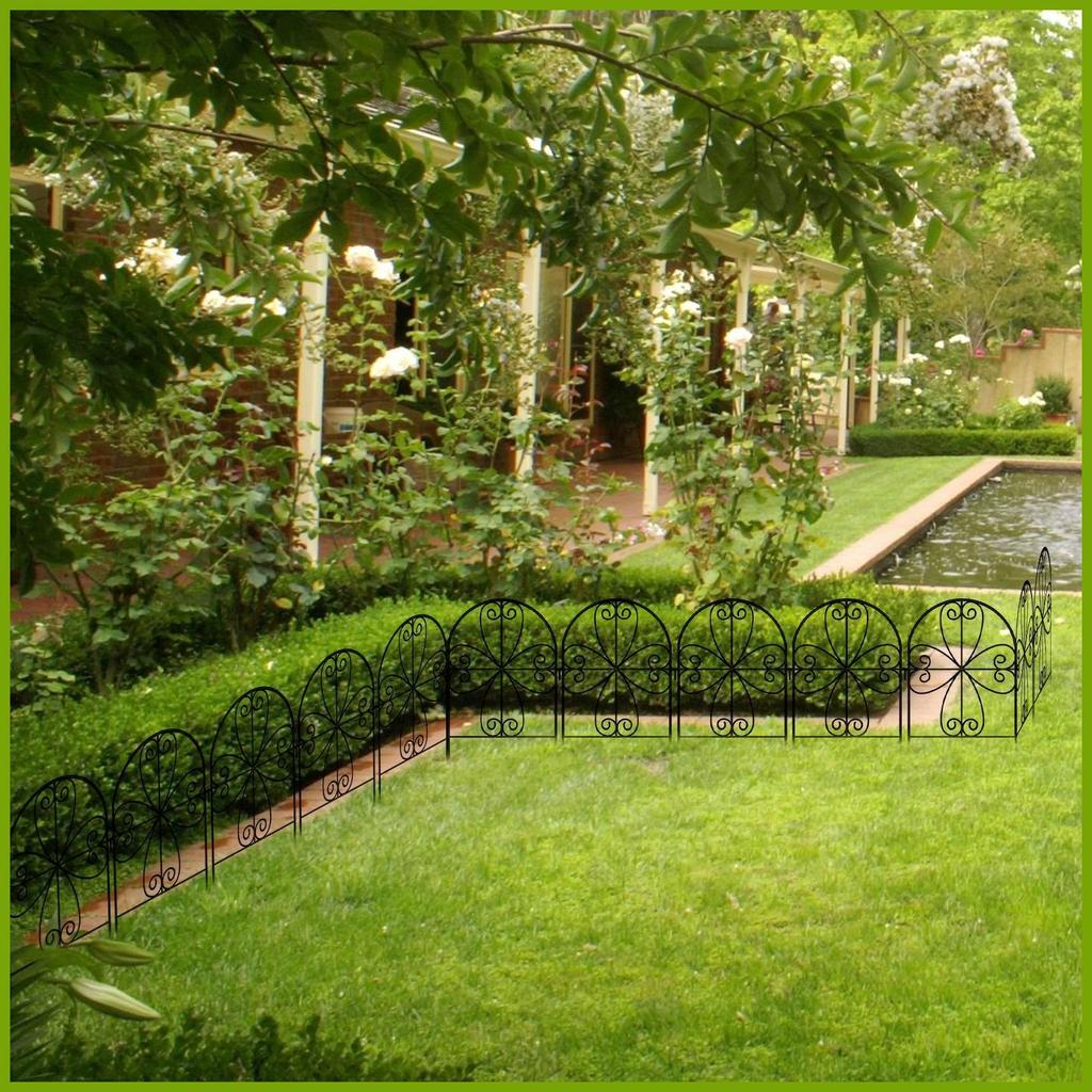 Cerca Decorativa De Jardim , Decoração Resistente À Prova De Ferrugem , 10 Peças , De Borda Para Quintal , Gramado , Ani