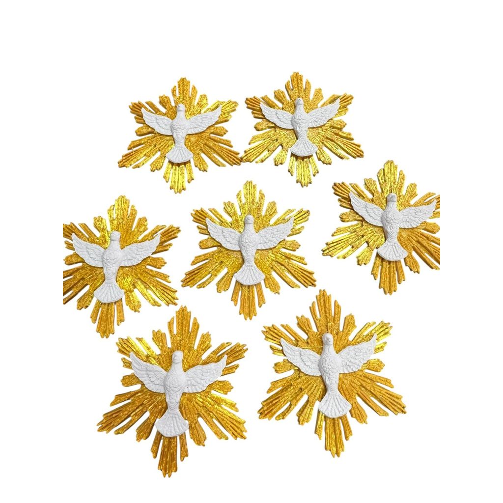 DOURADO Kit com10 Aplique Divino Espirito Santo Para Artesanato