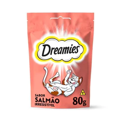 Petisco Dreamies Salmão Para Gatos Adultos 80 g