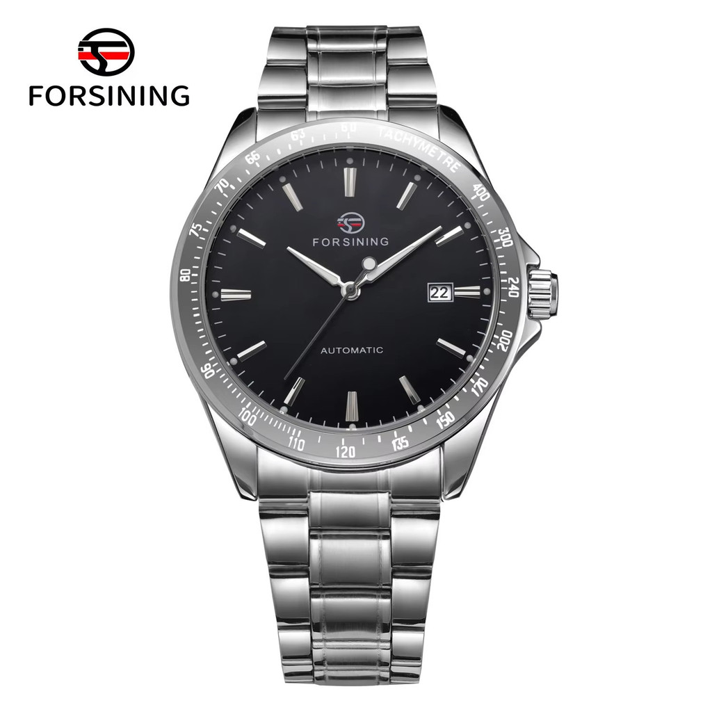 Forsining 8294 Relógio Mecânico Automático De Luxo Masculino-Mostrador Esqueleto Com Pulseira De Aço Inoxidável , Estojo
