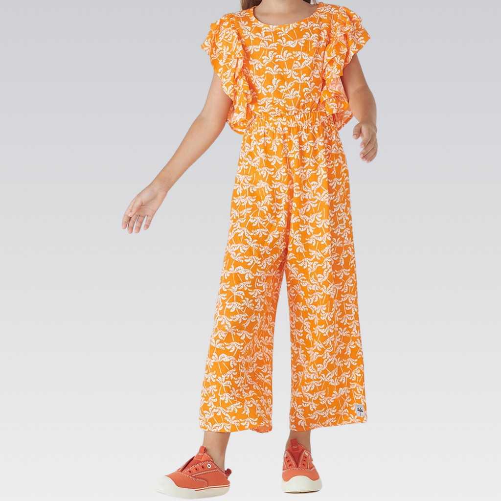 Macacão Infantil Menina Longo Estampado Viscose HERING Original Roupas Infantis Moda Conforto Estilo