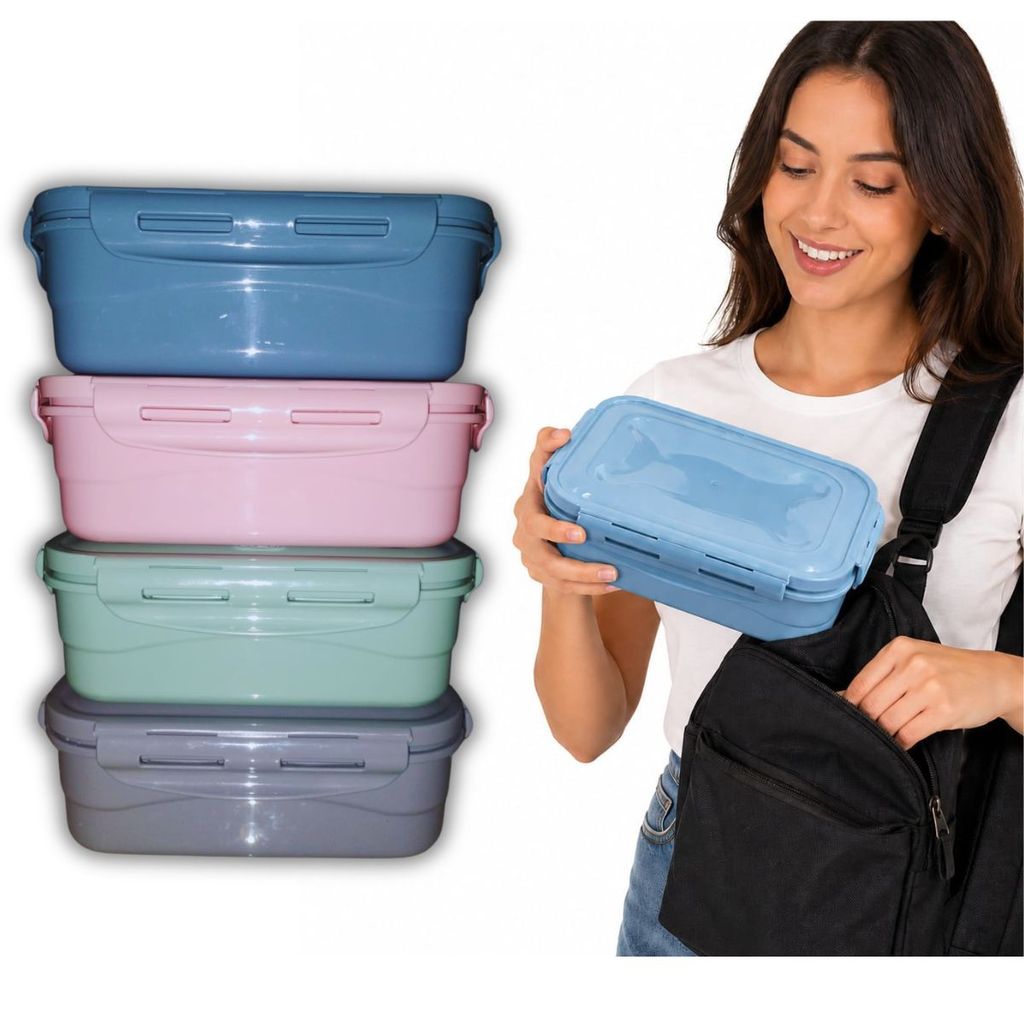 POTE MARMITA 100% HERMETICA NÃO VAZA 1L- PARA MICROONDAS OU FREEZER BPA FREE