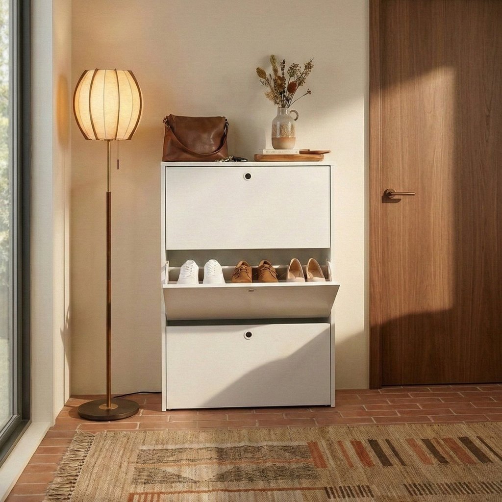 Sapateira 3 Gavetas Basculante Branco