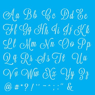 Stencil OPA 30,5x30,5 3417 Alfabeto Cursivo I em Oferta na Shopee