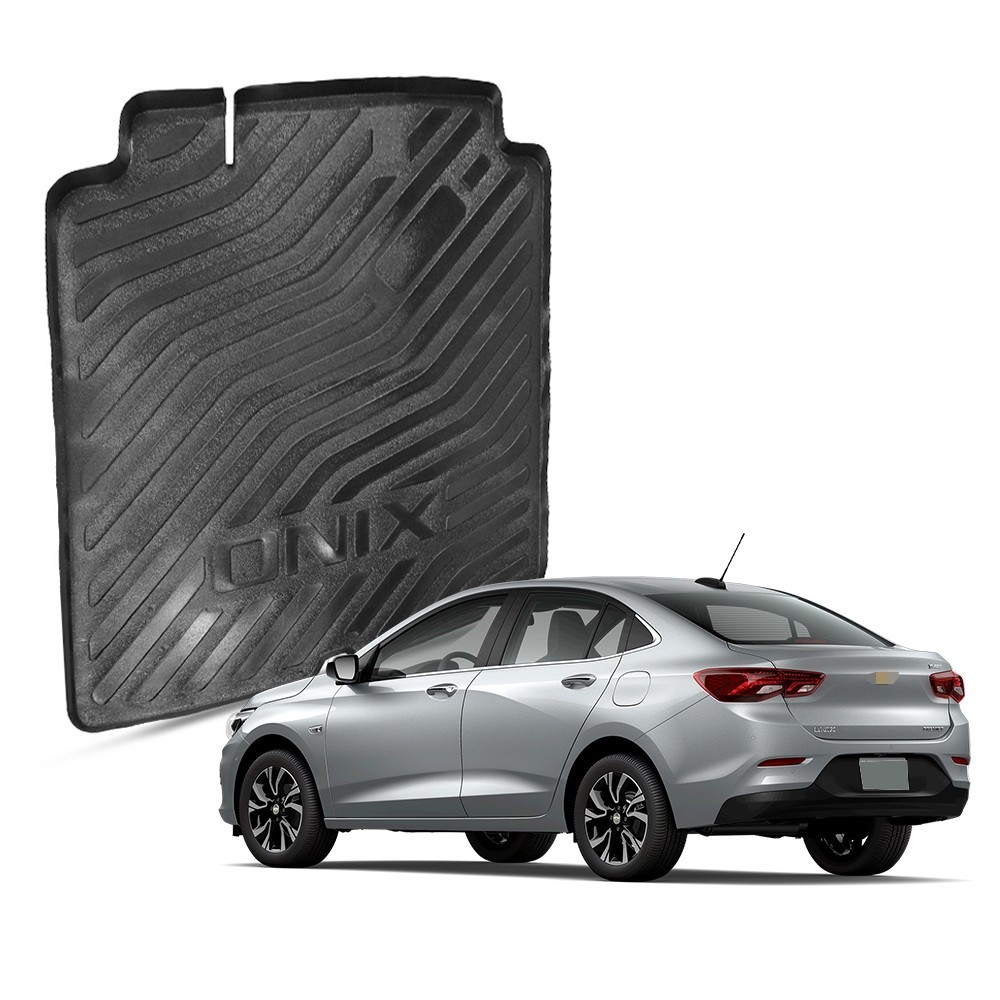Tapete Onix Plus 2020 a 2025 Sedan Bandeja Protetor Porta Mala Impermeável Borda Alta Molde do Carro