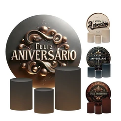Kit 3 Capas + Painel Cilindros Festa Veste facil + Saquinho Personalizado Feliz Aniversario Envio Rapido