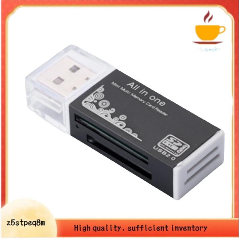 Leitor De Cartão USB 2.0 4 Em 1 Adaptador De Memória Para Vários Cartões Memory Stick T-Flash/M2/MS Preto
