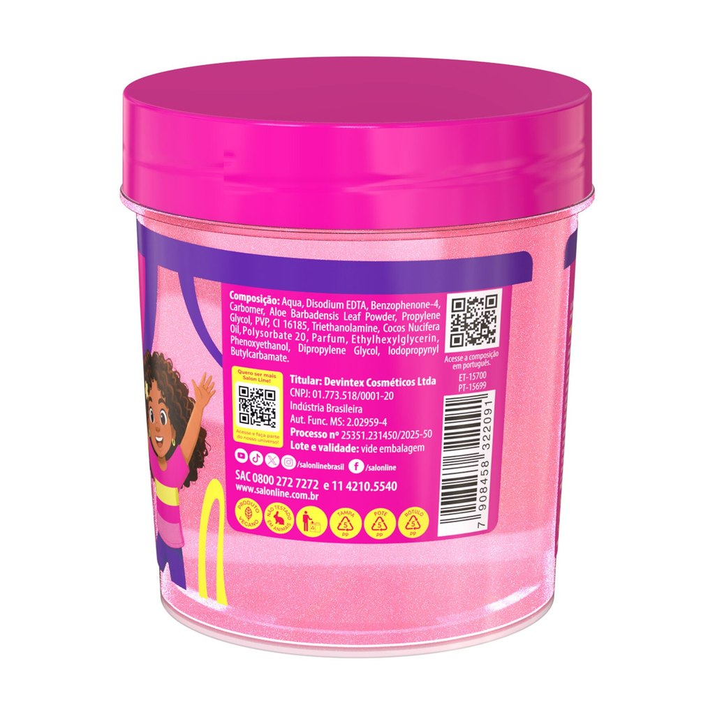 Gelatina Ativadora de Cachos SOS Cachos Kids Hidratação 400g