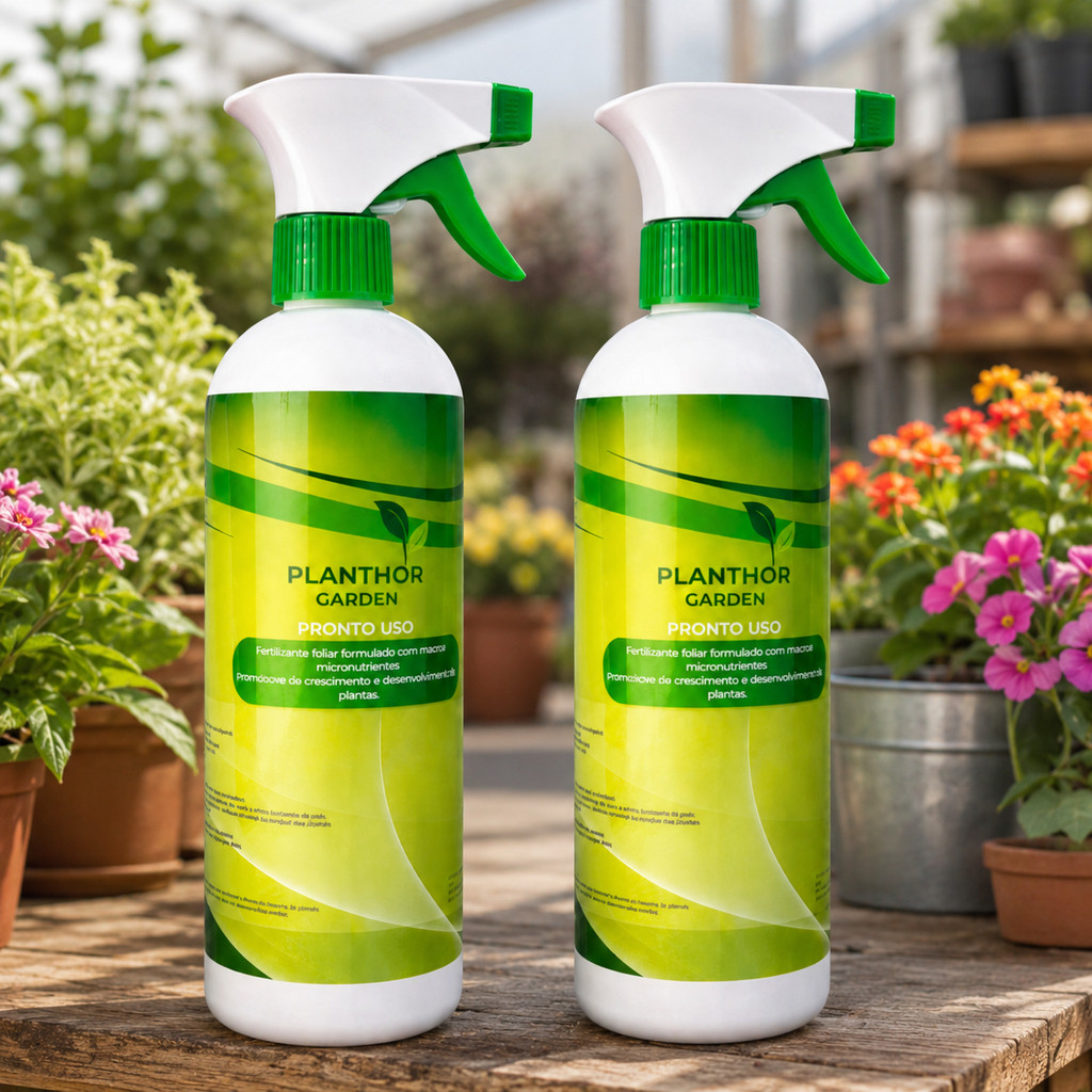 Kit 2 Adubo Fertilizante Para Plantas Liquido Foliar C/ Pulverizador Orquídeas Rosa Deserto Samabaia