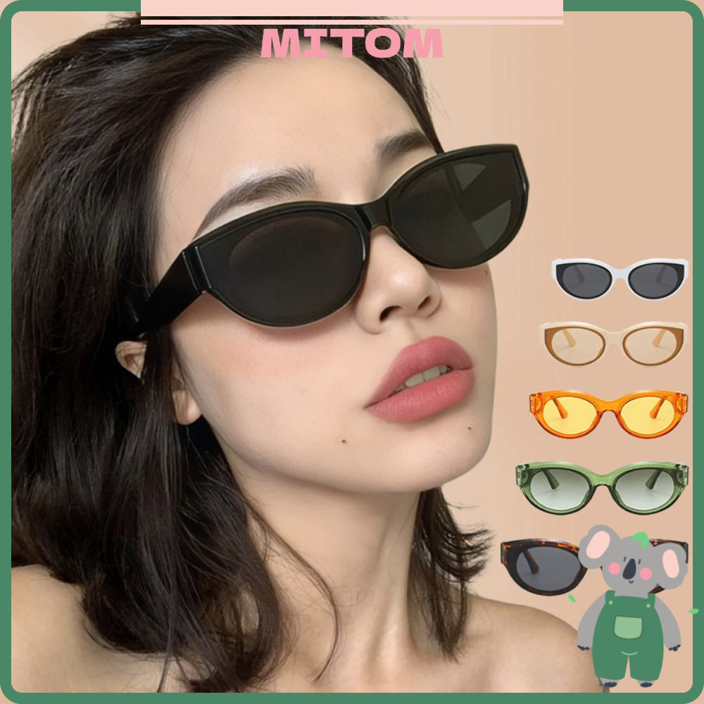 Óculos De Sol Olho De Gato MITOM , De Armação Oval Vintage Da Moda , Quadrados Elípticos De Verão Ao Ar Livre UV400