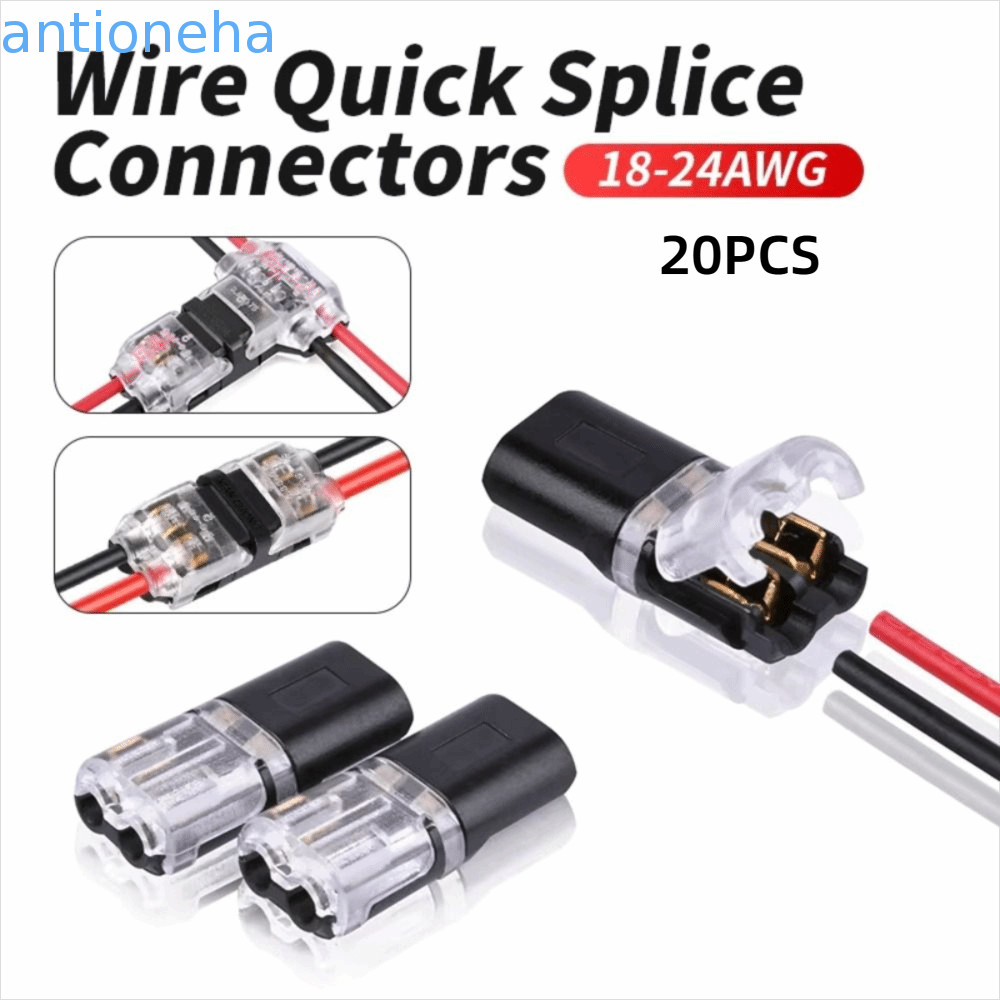 Bloqueio Escocês De Mola ANTIONEHA , Conector De Fio Conectável 22-20AWG Sem Descascamento Cabo De Luz Led De 2 Pinos