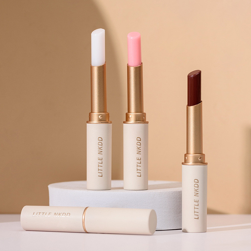 Bálsamo labial hidratante frito fácil de usar ~ Bálsamo labial hidratante sem Yan hidratante que muda de cor sólido desb