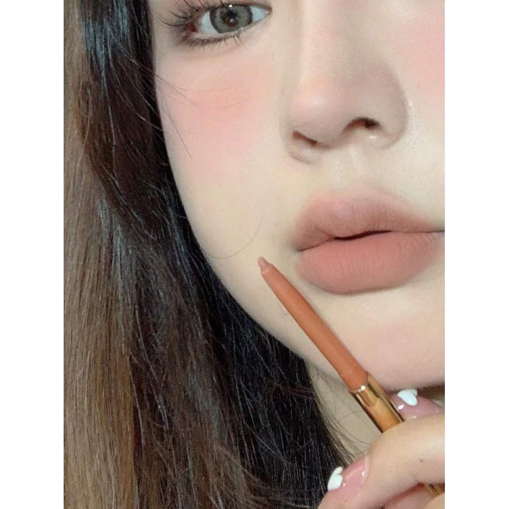 Flesh Color Lip Liner À Prova D 'Água de Longa Duração Genuína Carne Rosa Nude Cor Leite Chá Cor Gancho Liner Lápis Labi