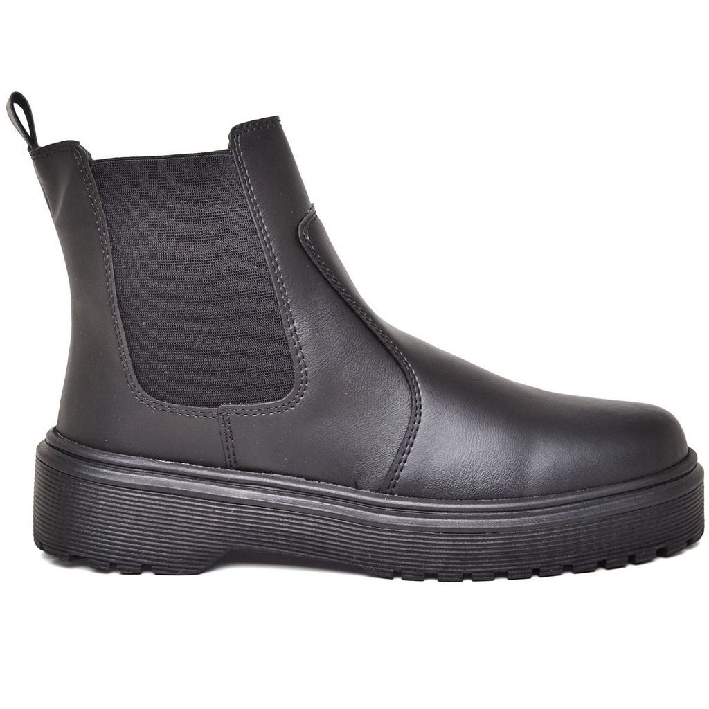 Coturno Chelsea Feminino Plataforma Tratorado Elástico Bota Blogueira