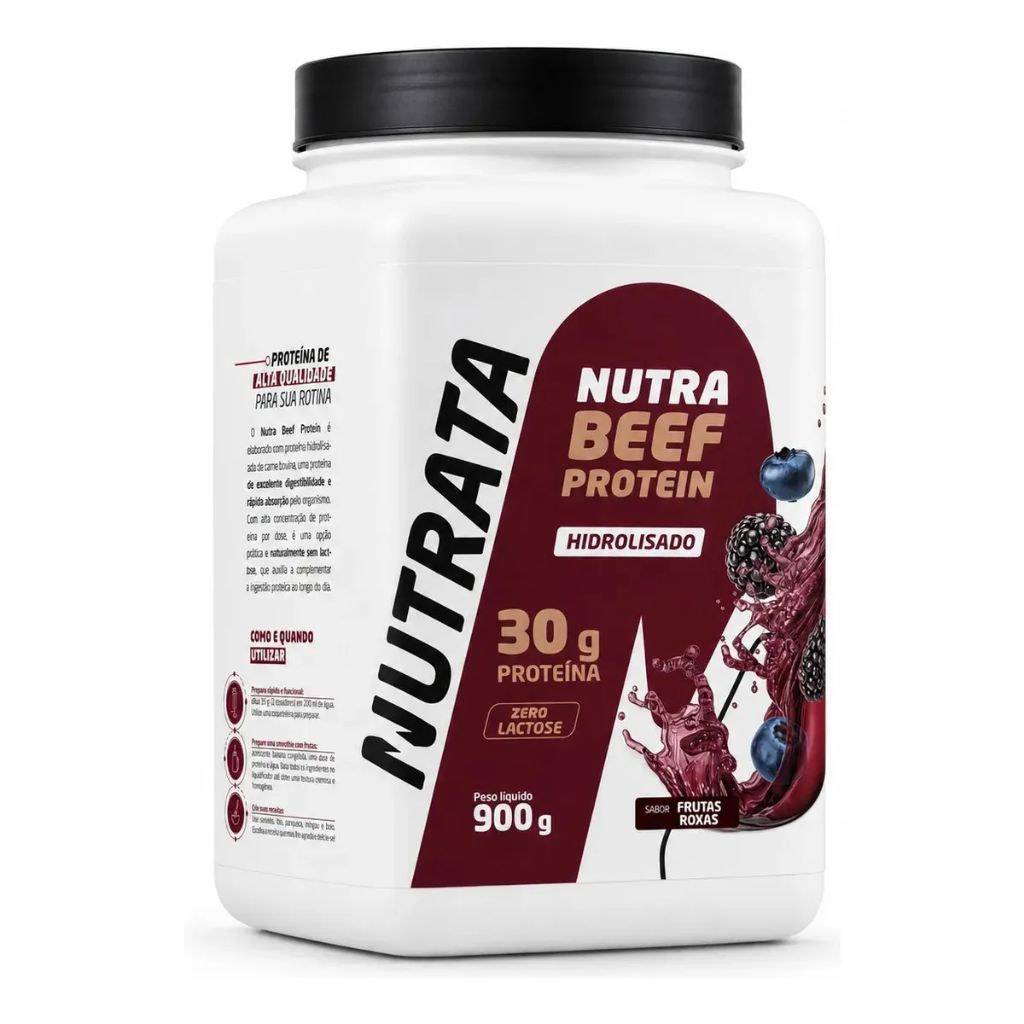 Beef Protein 900g Pote Frutas Roxas Nutrata