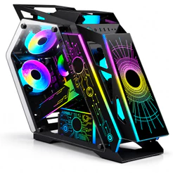 Gabinete Gamer Mini Tower Vidro Temperado 6 Fans RGB M-ATX Mini-ATX Sem Fonte AGP-M29165