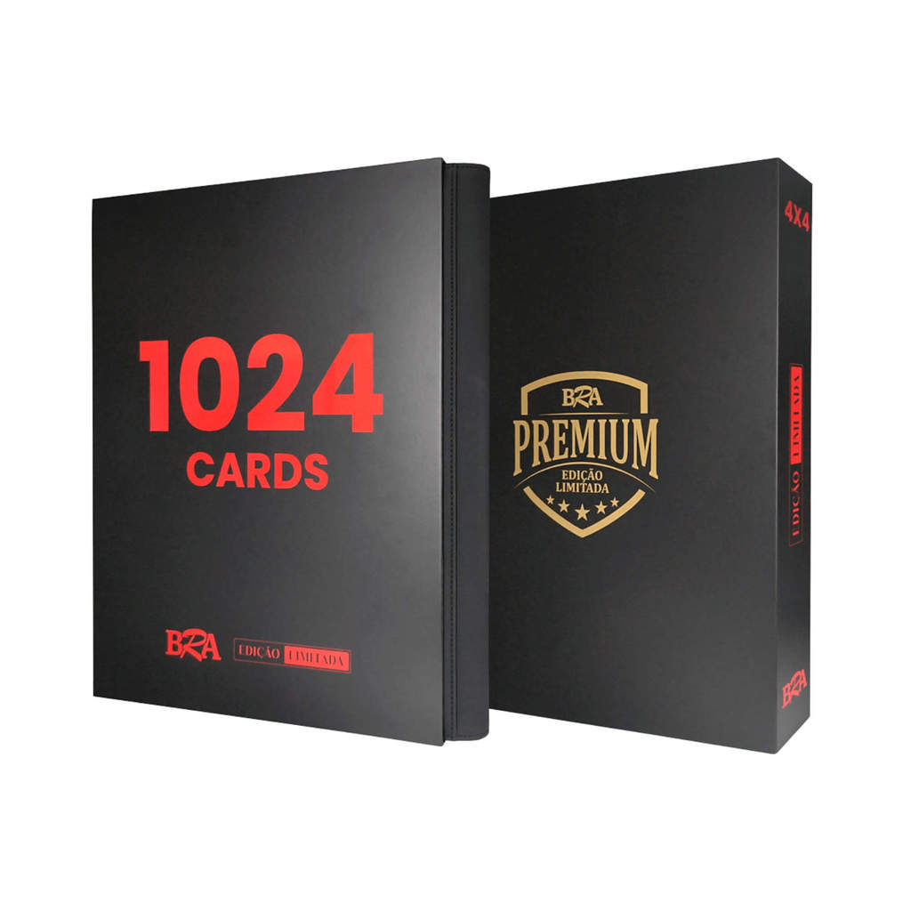 Pasta Premium Formato Especial 4x4 Preta/Vermelha (Comporta até 1024 Cards) BRA - BC-2060-1