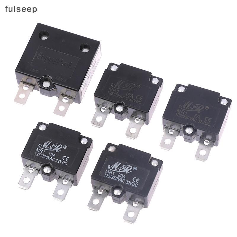 [fulseep] 7A 10A 15A Relé De Reinicialização Automática Fusível Therma Switch Disjuntor Protetor De Sobrecarga De Corren