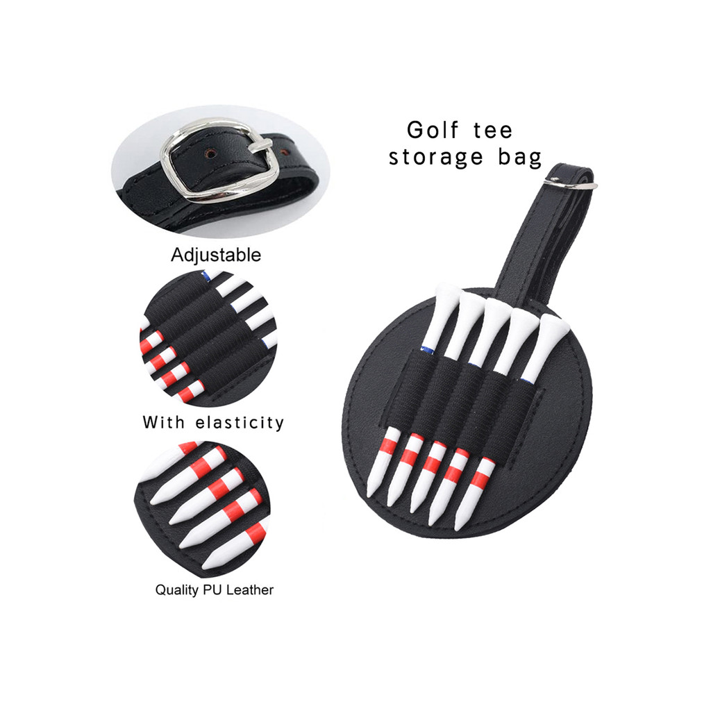 Novo saco de armazenamento de unhas de golfe saco de armazenamento de t de golfe preto/marrom duas cores Material do plu