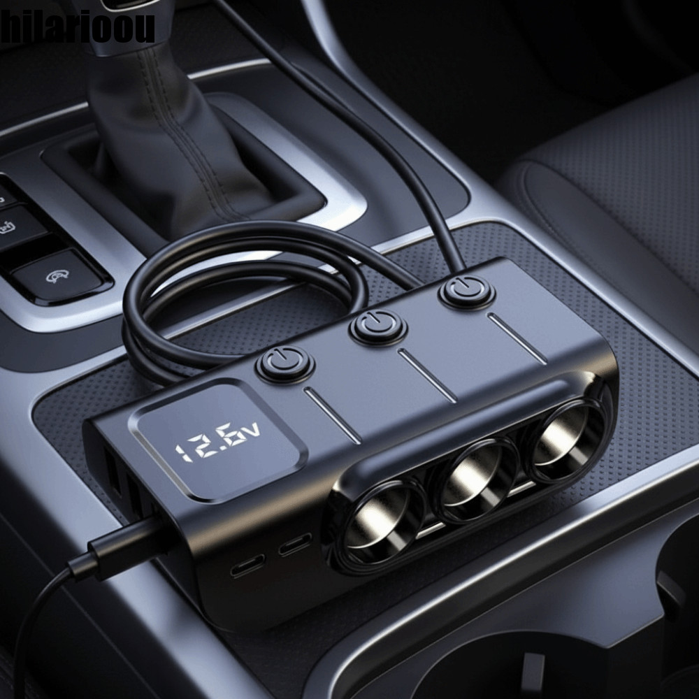 Adaptador De Carregador De Carro HILARIOOU , Inversor USB Duplo 12V/24V , Divisor De Tomada Rápido