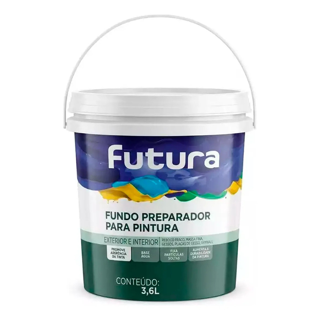Fundo Preparador De Paredes Base Água Futura Balde 3,6l Incolor