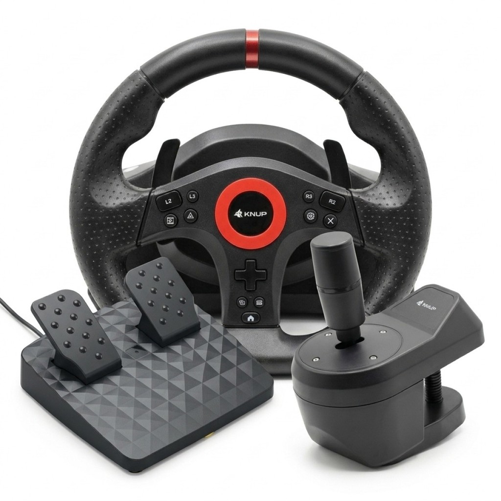 Volante Gamer 270° Pedais Cambio Para Pc Ps4 Xbox Series 7x1