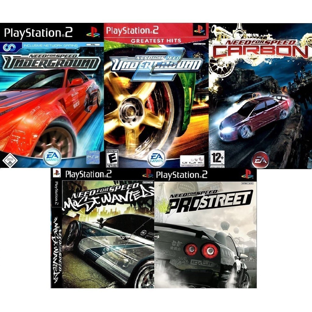 Games PS2 Need for Speed Completo: Underground, Carbon, Most Wanted e Pro Street