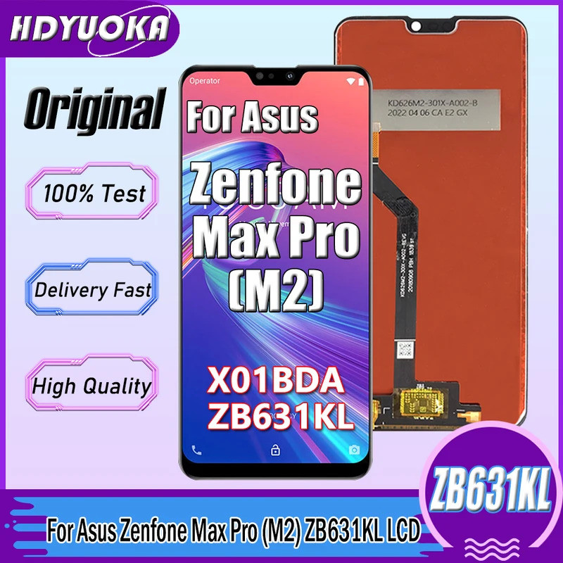6.26 " Para Asus Zenfone Max Pro (M2) ZB631KL Display LCD Tela De Toque Digitador Assembléia Substituição X01BDA ZB631KL