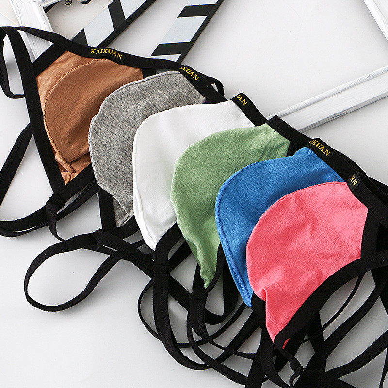 Cueca Masculina Sexy Fio Dental Jockstrap Malha Algodão Respirável