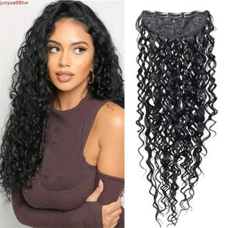 Extensões De Cabelo Sintético JUNYUE , Postiços Naturais Longos E Ondulados Profundos De 26 Polegadas , Grosso Encaracol