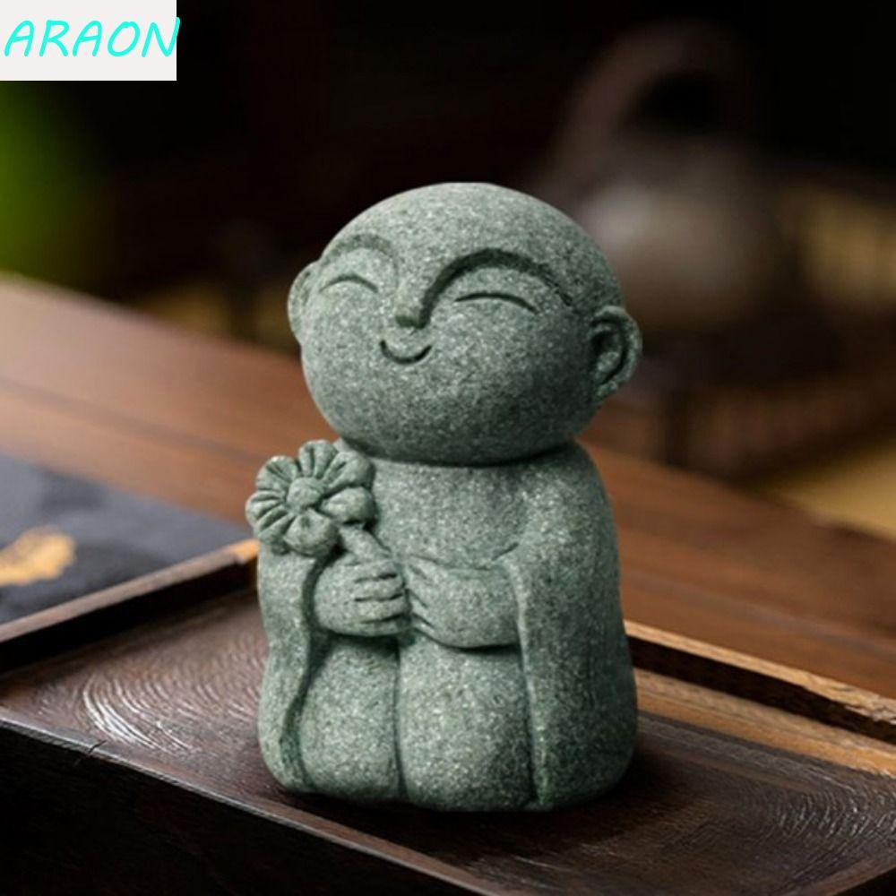 Estátua De Buda ARAON , Estatueta Fofa De Pequenos Monges Em Miniatura , Jardim De Ornamento De Zen Requintado Feito À M