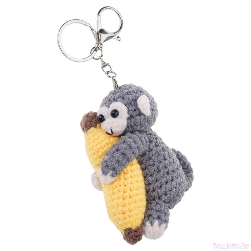 Macaco Brincalhão Embreagem Porta-Chaves Banana Interiores Carro